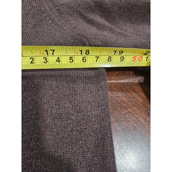 Charter Club Sweater Women's M Brown 2 Ply Cashmere Mock Neck Long Sleeve - Picture 3 of 6